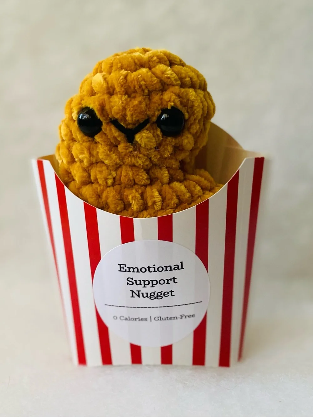 Emotional Support Nugget Plush - hand crochet